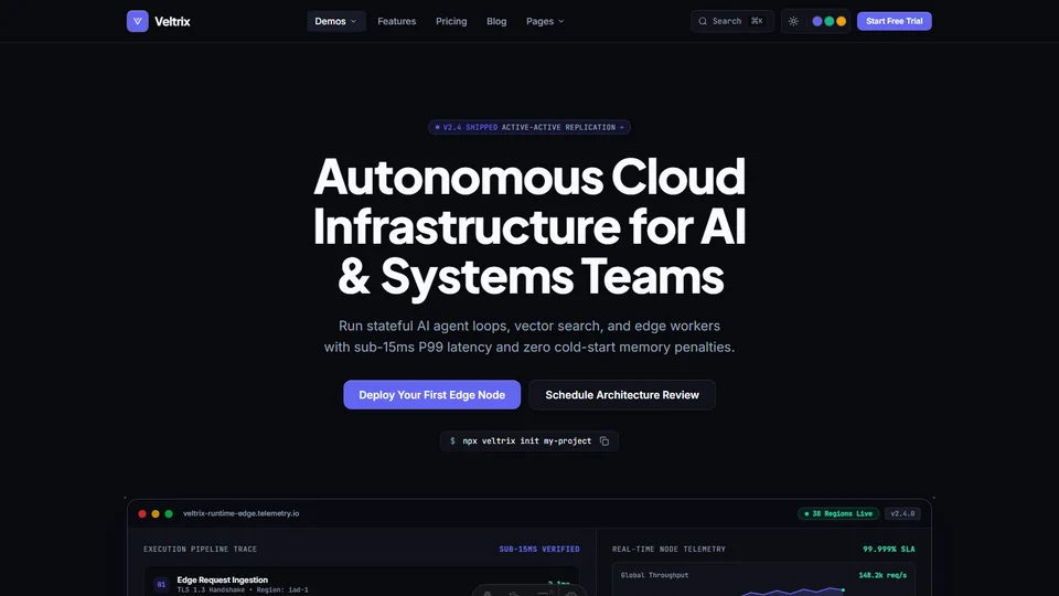 01. Veltrix — AI & SaaS Theme